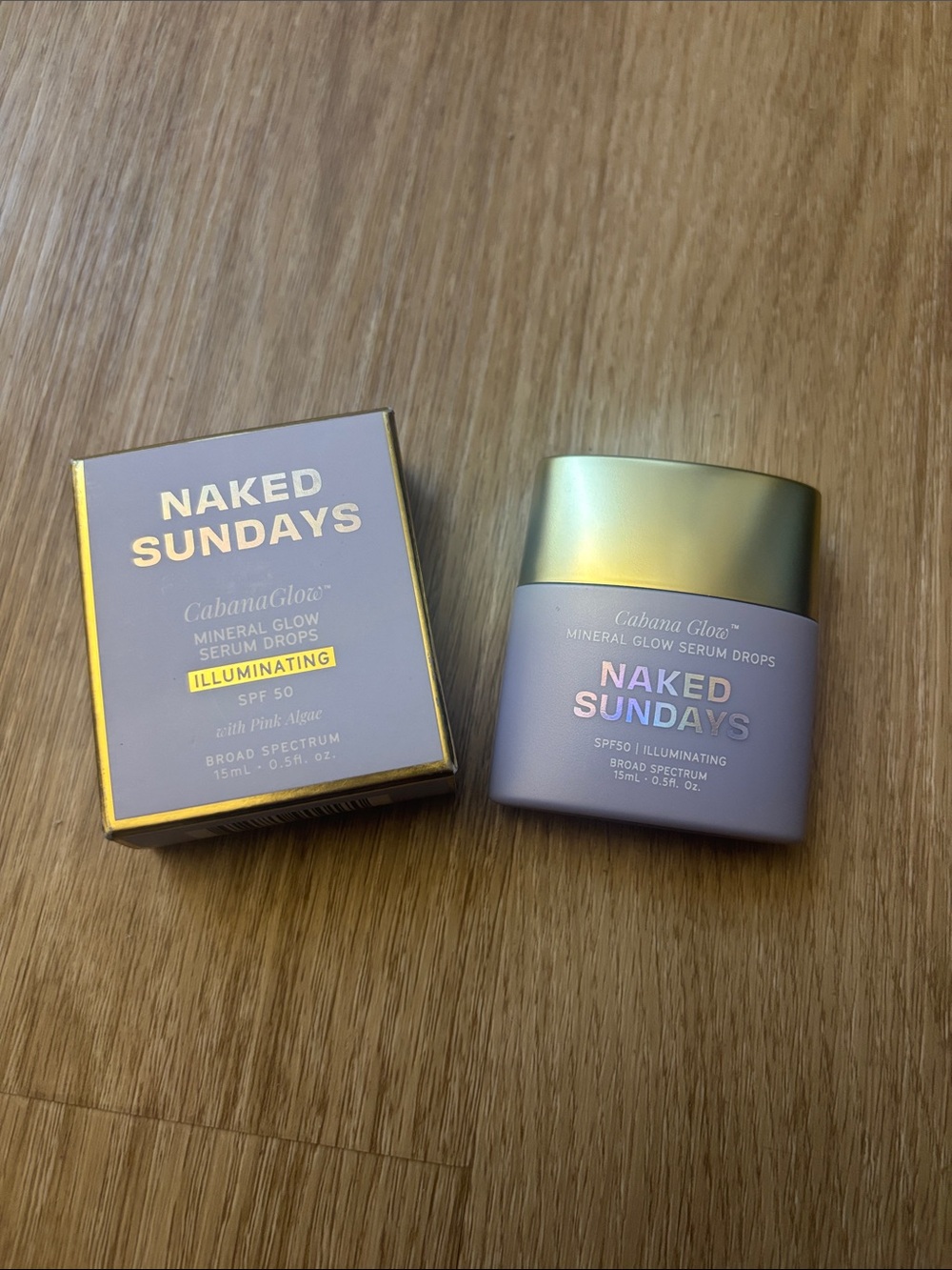 NWT Naked Sundays CabanaGlow Mineral Glow Serum Drops - Illuminating SPF 50